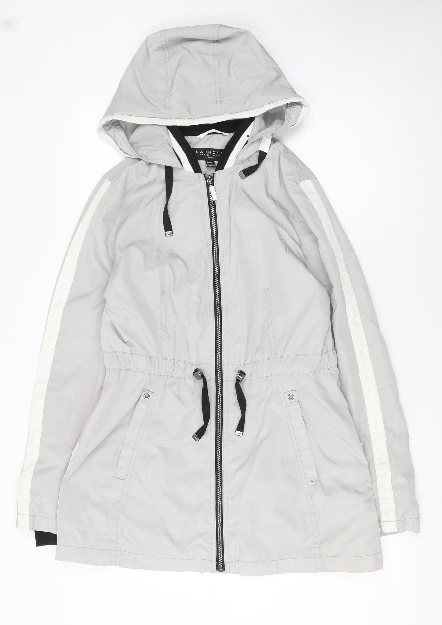 Laundry by Shelli Segal Women’s Grey Hooded Parka Jacket Size M