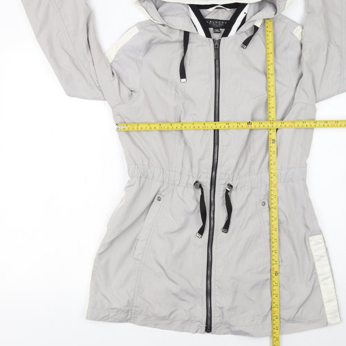 Laundry by Shelli Segal Women’s Grey Hooded Parka Jacket Size M