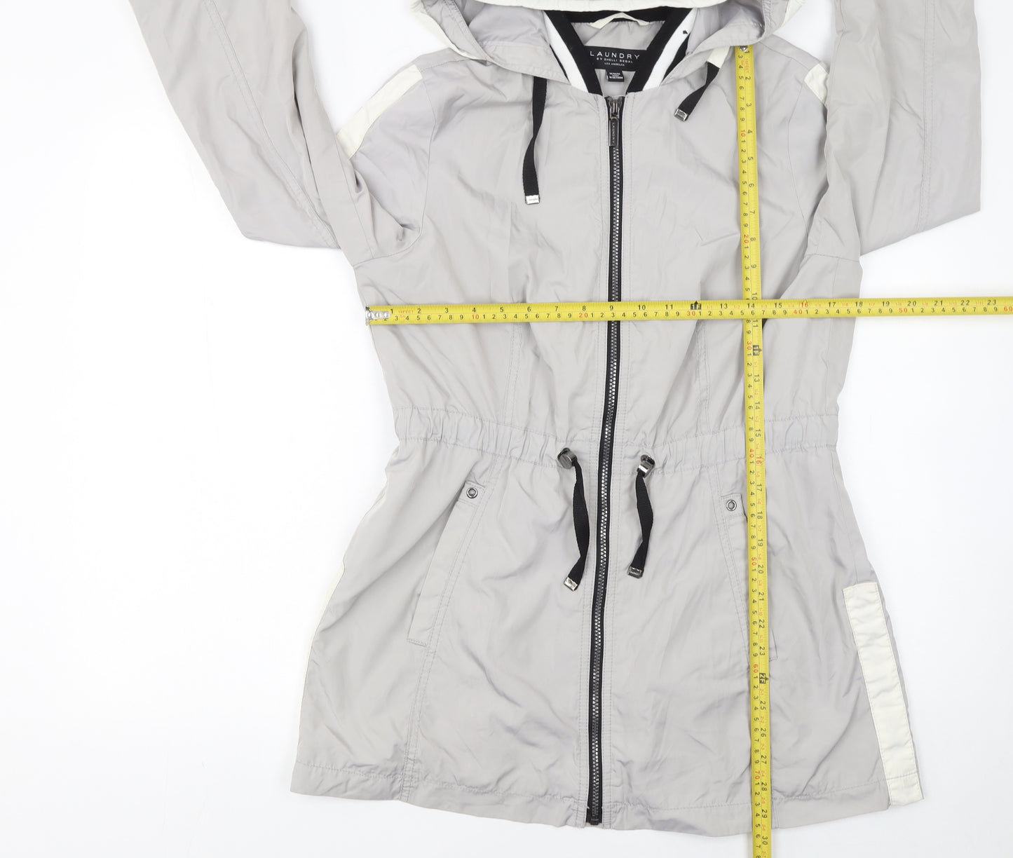 Laundry by Shelli Segal Women’s Grey Hooded Parka Jacket Size M