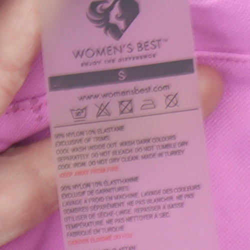 Women's Best Pink Short Sleeve Slim Fit Activewear T-Shirt Size S