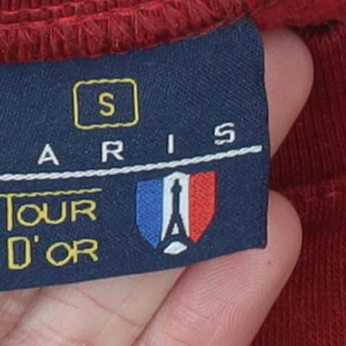 Paris Tour D'Or Red Crew Neck Sweatshirt Women S Paris Print Pullover