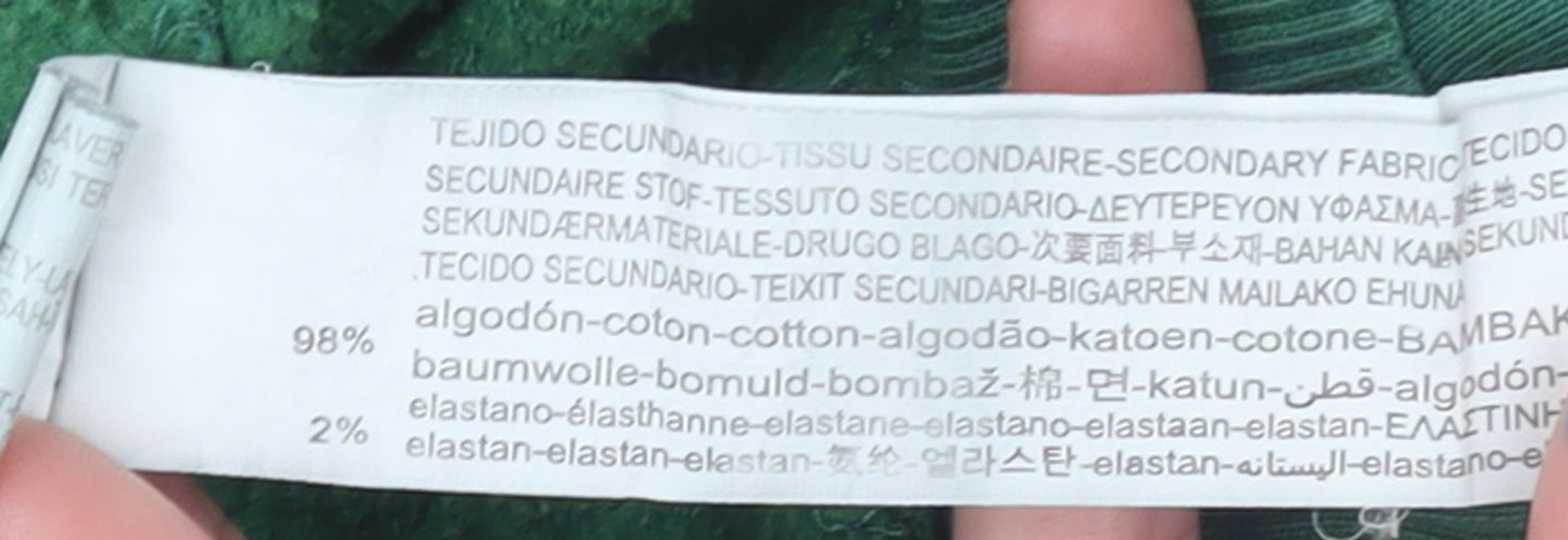 Stradivarius Women's Green Crew Neck Pullover Sweatshirt Size S