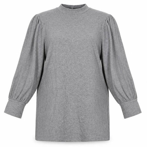 Warehouse Women’s Grey Long Sleeve Mock Neck Shift Dress Size 12