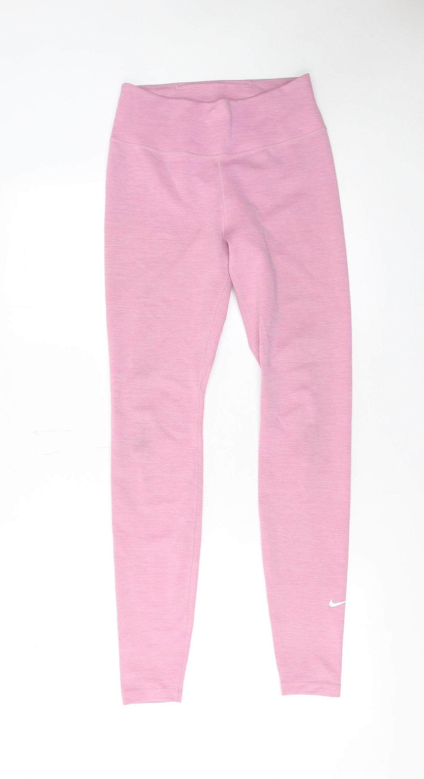 Nike Womens Pink Dri-FIT Slim Leggings S Active Gymwear Trousers