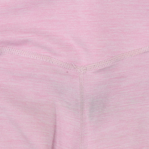 Nike Womens Pink Dri-FIT Slim Leggings S Active Gymwear Trousers