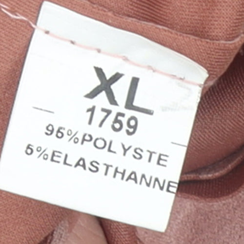 H F Womens Pink Biker Jacket XL Softshell Zip Detail