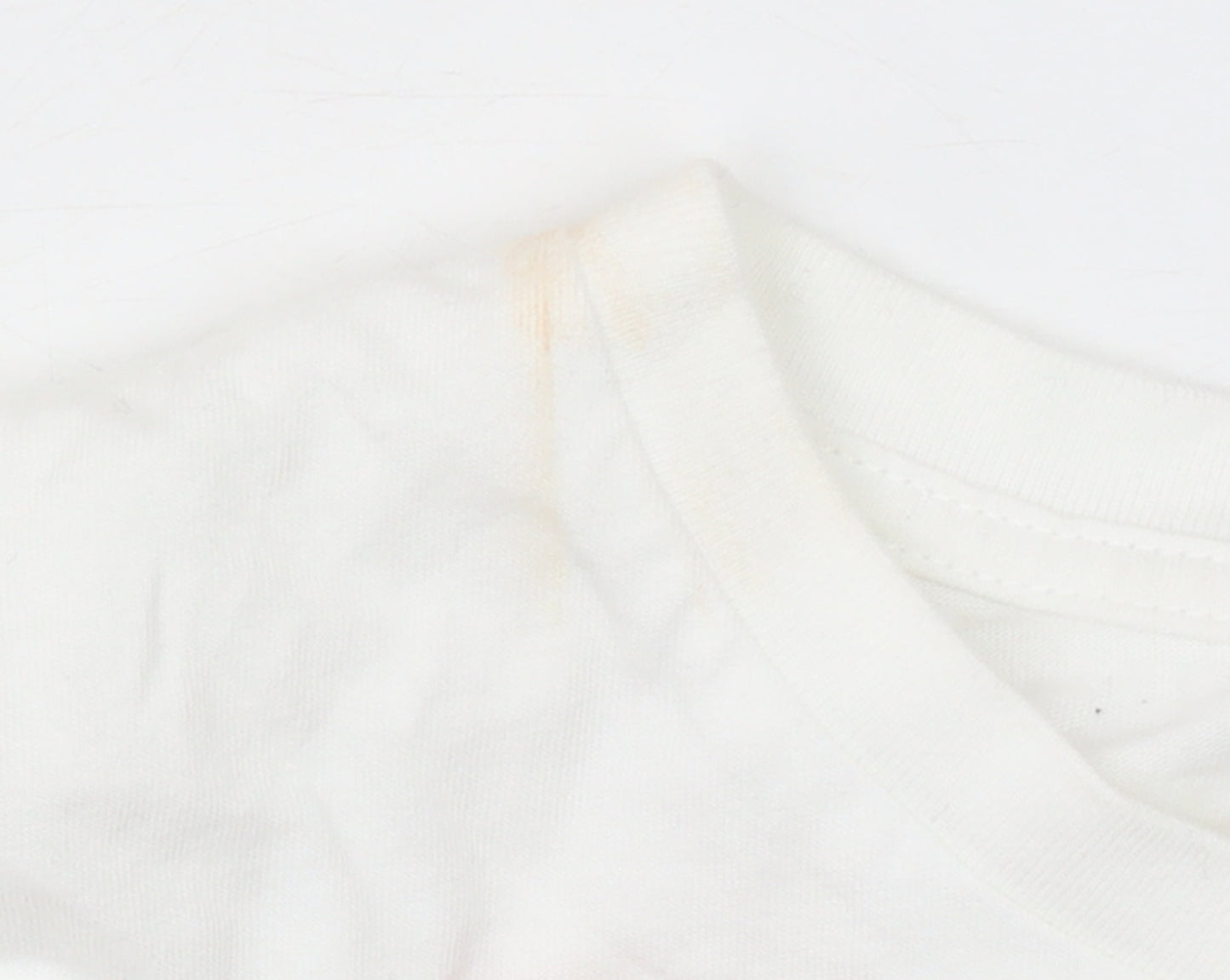 River Island Women's White Floral Embroidered Cotton T-Shirt Size 10