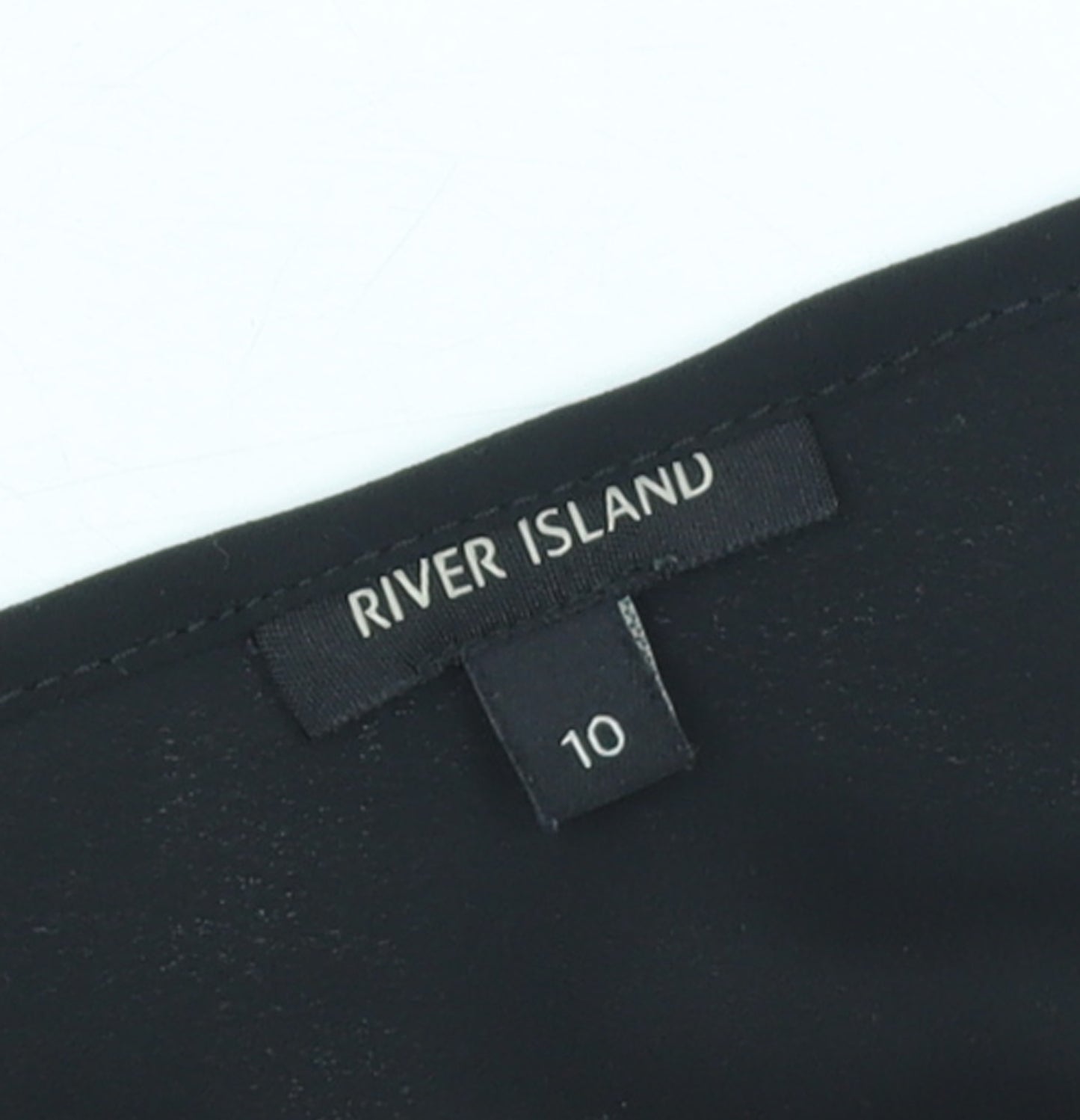 River Island Women Black Wrap V-Neck Sleeveless Blouse Size 10