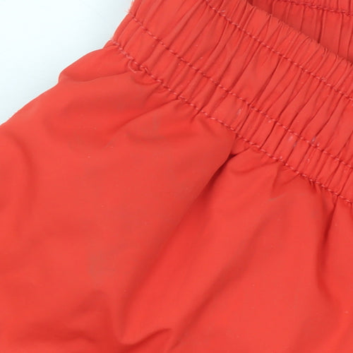 Massimo Dutti Men Red Swim Shorts M Polyester Quick Dry Elastic Waist