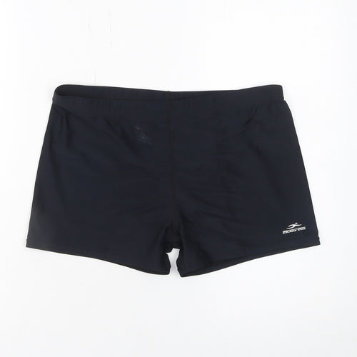 25 Degrees Men's Black XXL Square Leg Trunks Quick Dry Swimwear
