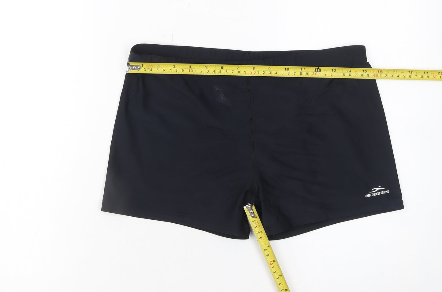 25 Degrees Men's Black XXL Square Leg Trunks Quick Dry Swimwear