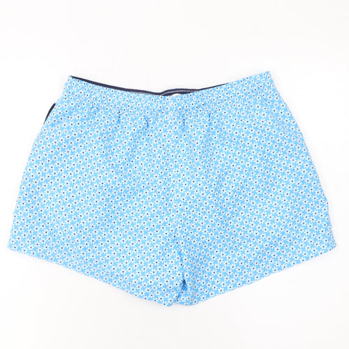 Bugatti Men's Blue Floral Swim Shorts M Elastic Waist Quick Dry