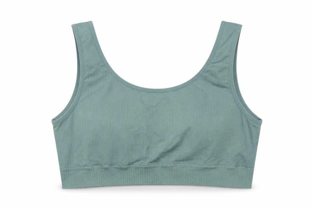 MNG Women's Green Ribbed Knit Camisole Tank Top L