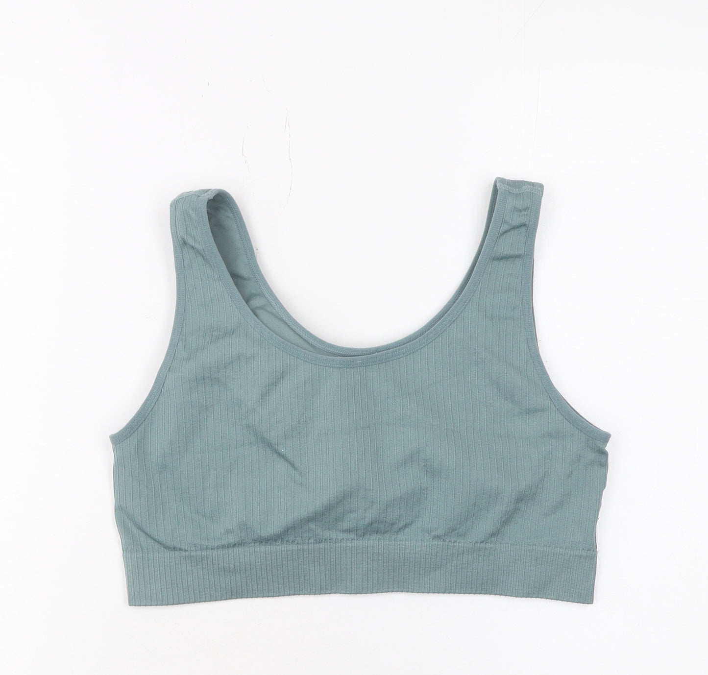 MNG Women's Green Ribbed Knit Camisole Tank Top L