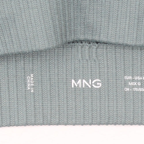 MNG Women's Green Ribbed Knit Camisole Tank Top L