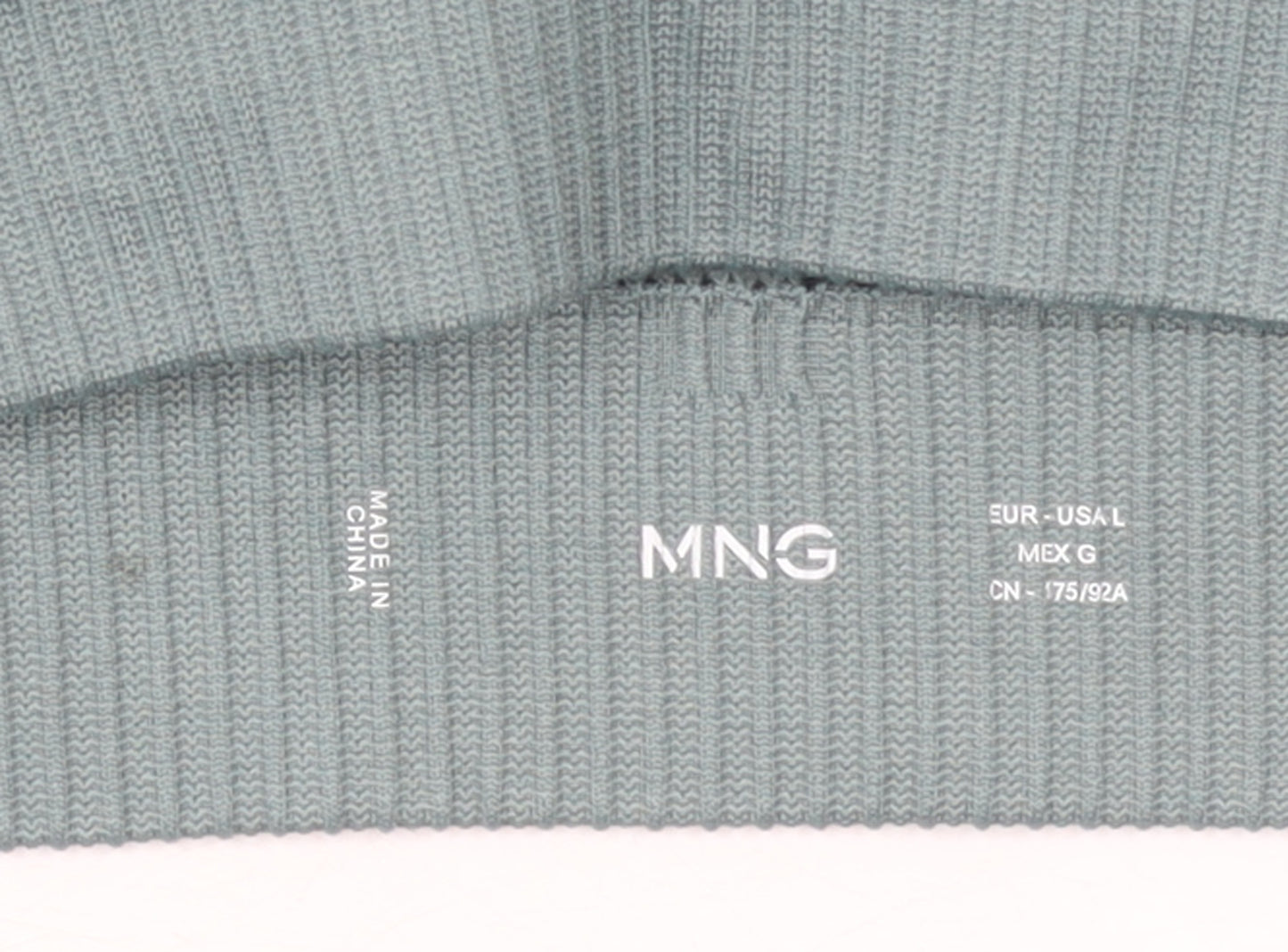 MNG Women's Green Ribbed Knit Camisole Tank Top L
