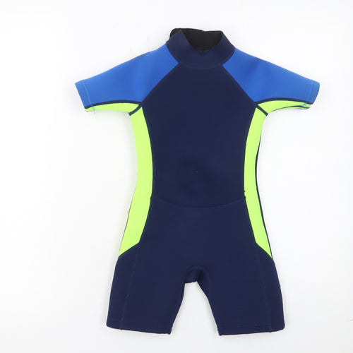 Dunnes Stores Boys Blue Green Short Sleeve Wetsuit Age 3