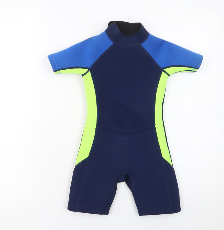 Dunnes Stores Boys Blue Green Short Sleeve Wetsuit Age 3