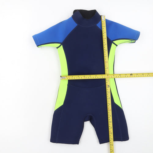 Dunnes Stores Boys Blue Green Short Sleeve Wetsuit Age 3