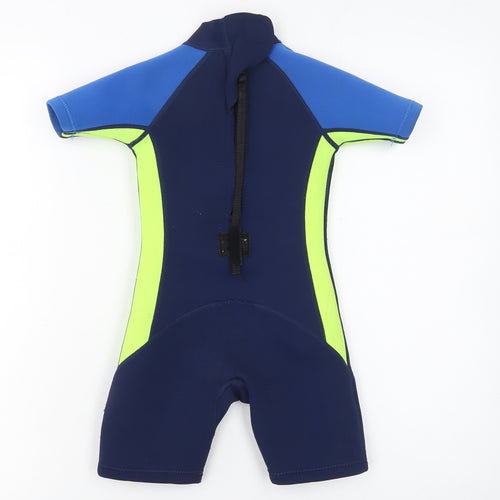 Dunnes Stores Boys Blue Green Short Sleeve Wetsuit Age 3