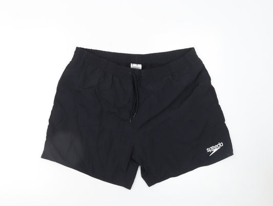 Speedo Men's Black XL Swim Shorts Casual Quick Dry Logo