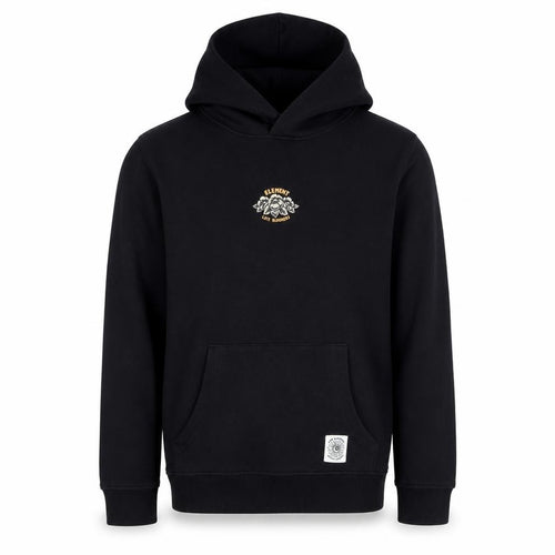 Element Unisex Kids Black Pullover Hoodie 12 Years Graphic Print Fleece
