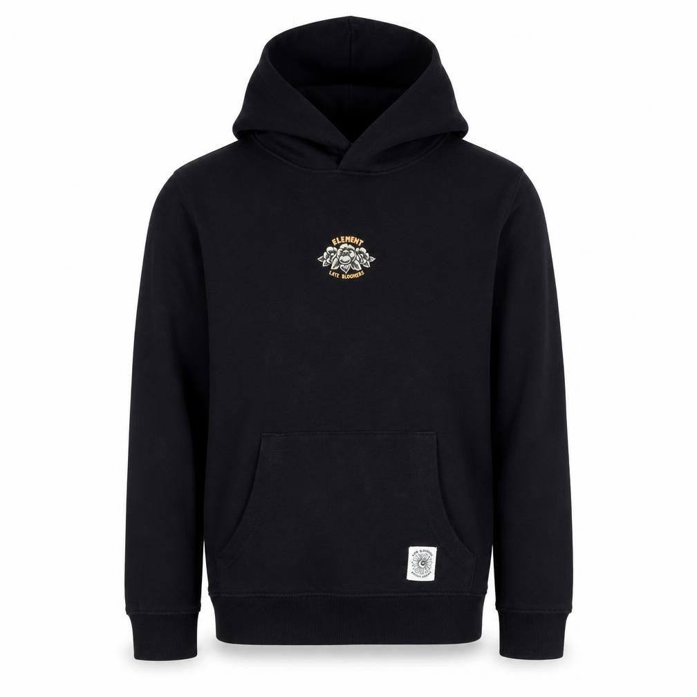Element Unisex Kids Black Pullover Hoodie 12 Years Graphic Print Fleece