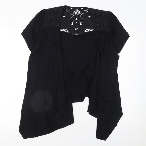 Marks and Spencer Women's Black Size 14 Open Crochet Cardigan