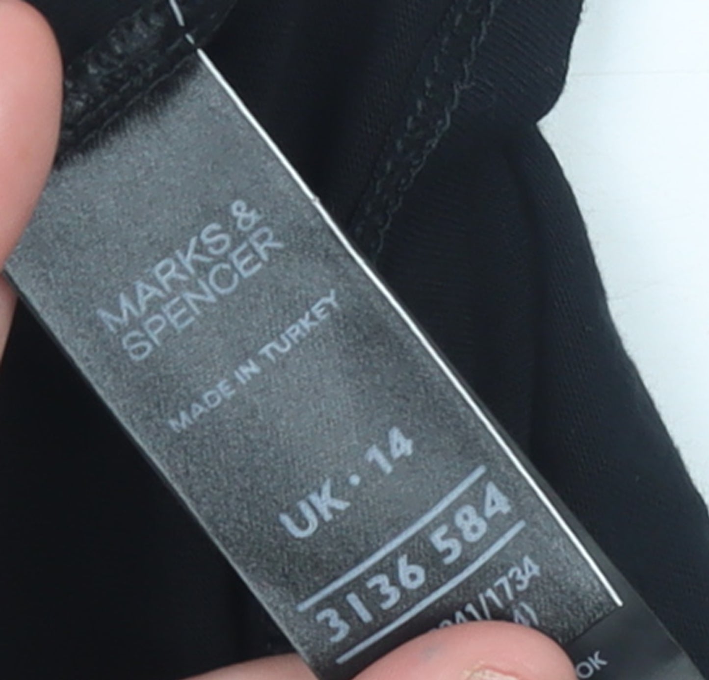 Marks and Spencer Women's Black Size 14 Open Crochet Cardigan