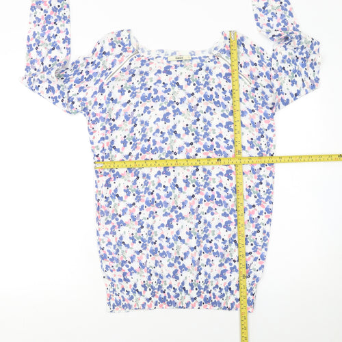 Oasis Women’s Multicoloured Floral Cotton Pullover Jumper Size S