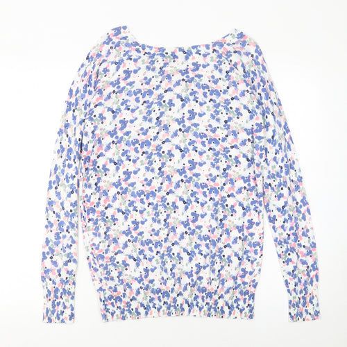 Oasis Women’s Multicoloured Floral Cotton Pullover Jumper Size S