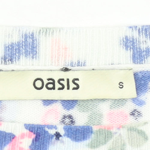 Oasis Women’s Multicoloured Floral Cotton Pullover Jumper Size S
