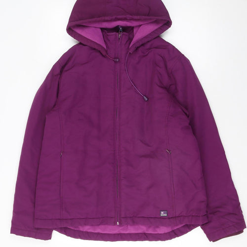 Maine New England Women's Purple Hooded Puffer Jacket Size 16
