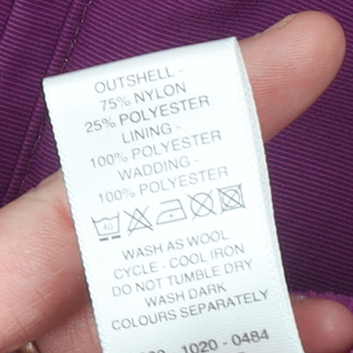 Maine New England Women's Purple Hooded Puffer Jacket Size 16
