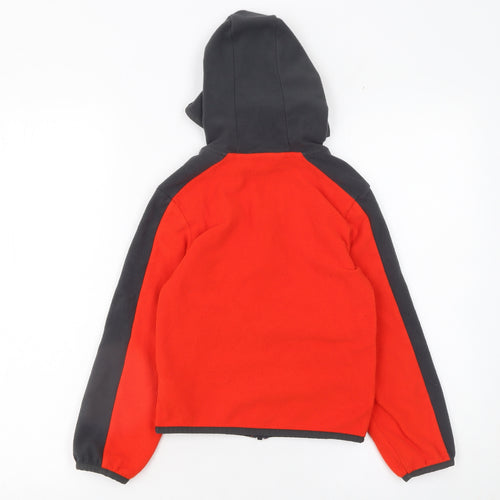 The North Face Boys Red Full Zip Fleece Hoodie Size 6 Years