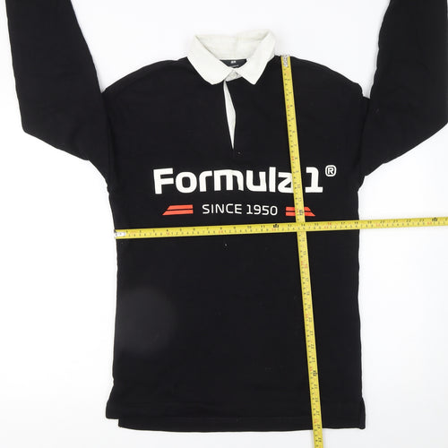 H&M Formula 1 Black Cotton Relaxed Fit Women's Sweatshirt XS