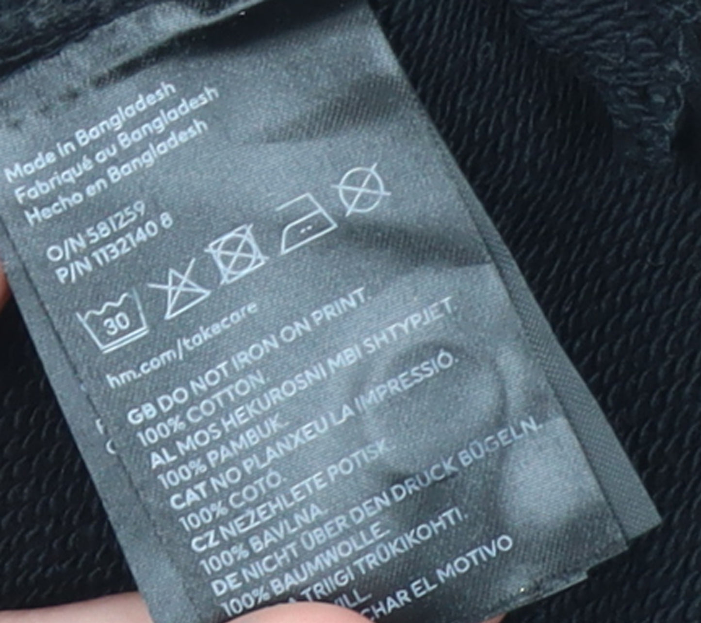 H&M Formula 1 Black Cotton Relaxed Fit Women's Sweatshirt XS