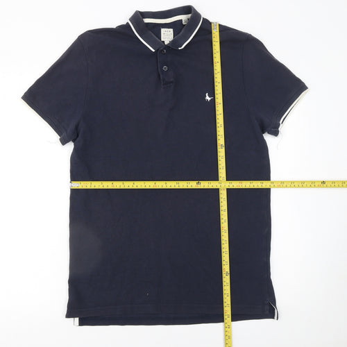 Jack Wills Men's Blue Cotton Short Sleeve Polo Shirt Size L