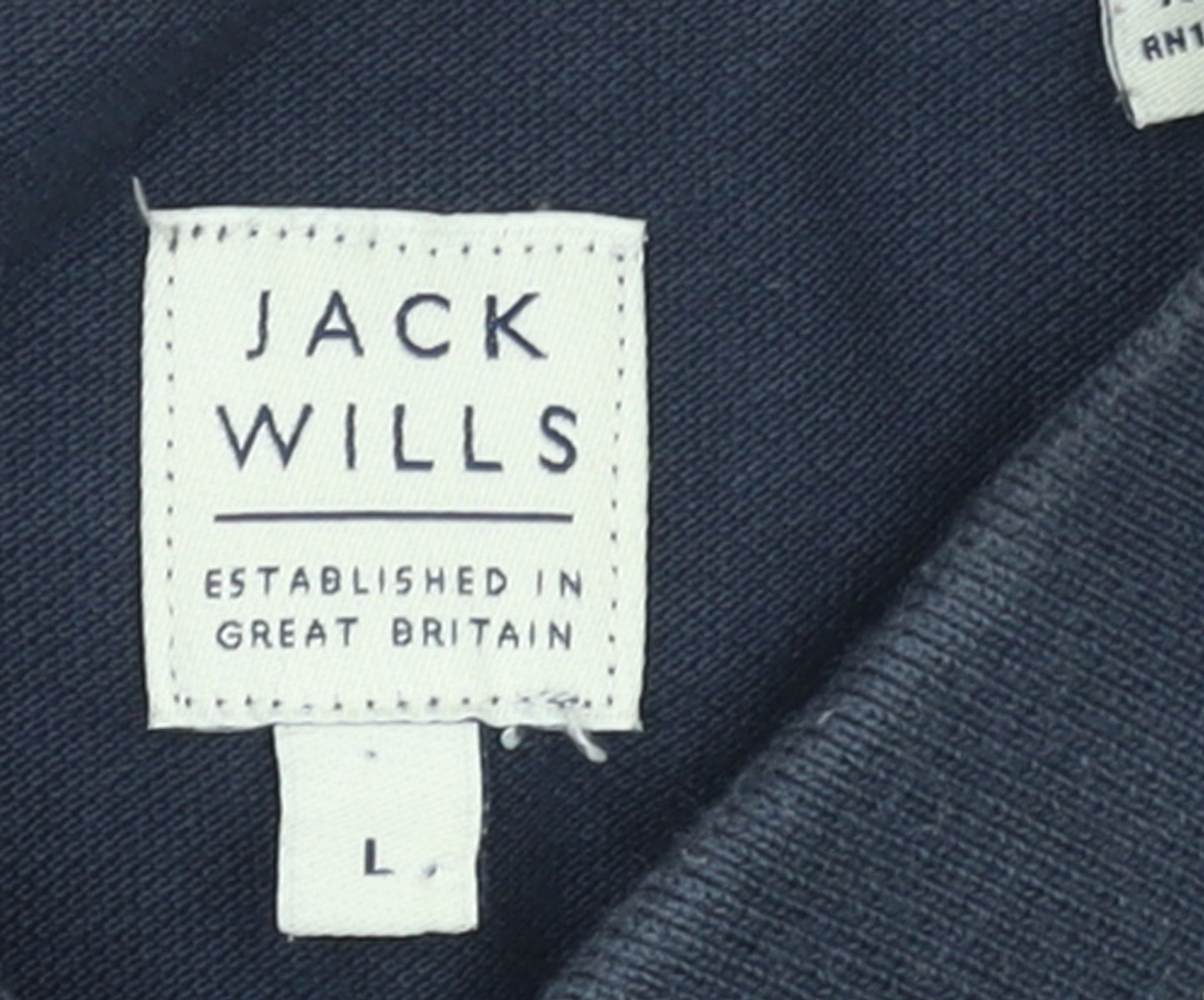 Jack Wills Men's Blue Cotton Short Sleeve Polo Shirt Size L
