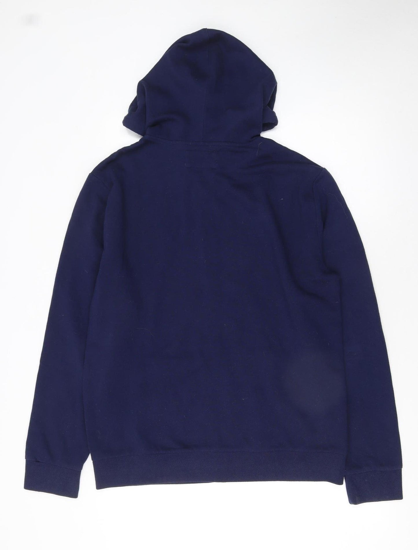 Express Men’s Blue Full Zip Hoodie Size L Cotton Blend Hooded Sweatshirt