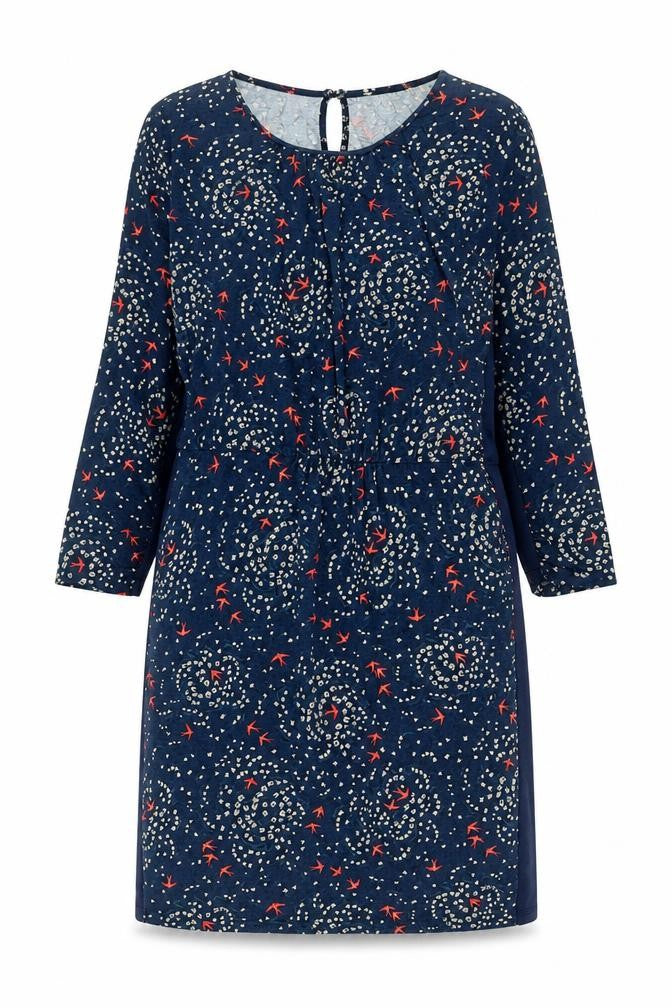 Oasis Women’s Blue Animal Print Shift Dress Size S Viscose Blend