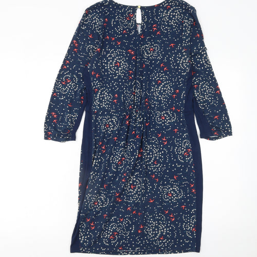 Oasis Women’s Blue Animal Print Shift Dress Size S Viscose Blend