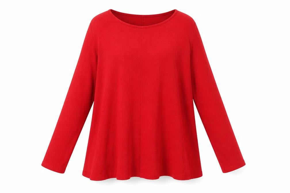 Front view of Phase Eight Women Red Long Sleeve Relaxed Fit Viscose Wool jumper, size S