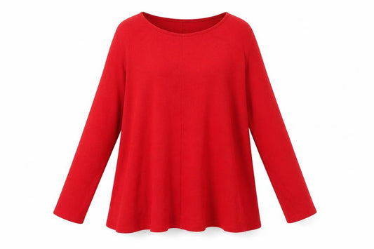 Front view of Phase Eight Women Red Long Sleeve Relaxed Fit Viscose Wool jumper, size S