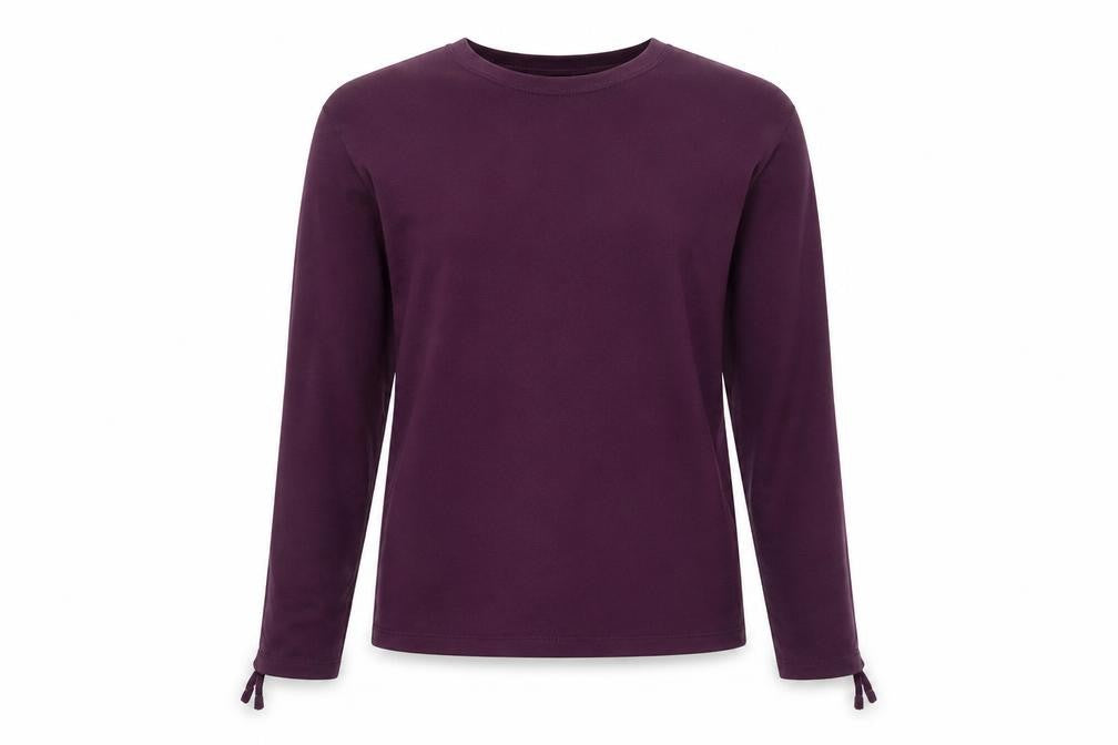 Front view of Red Herring women’s purple pullover sweatshirt, size UK 10, cotton blend