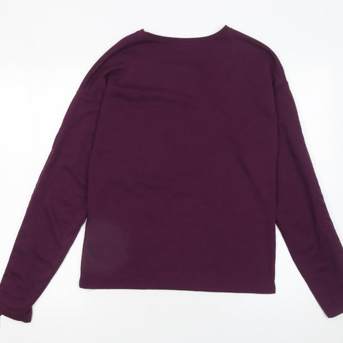 Red Herring Womens Purple Pullover Sweatshirt Size 10 Cotton Blend