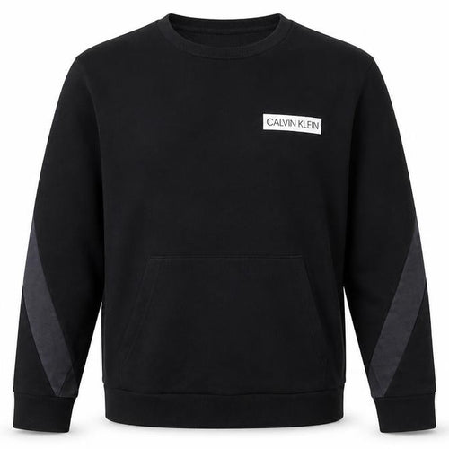 Calvin Klein Men’s Black Crew Neck Pullover Sweatshirt M Regular Fit