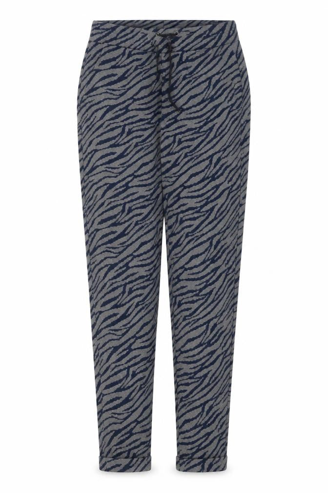 Marks and Spencer Women's Grey Animal Print Jogger Trousers Size 6