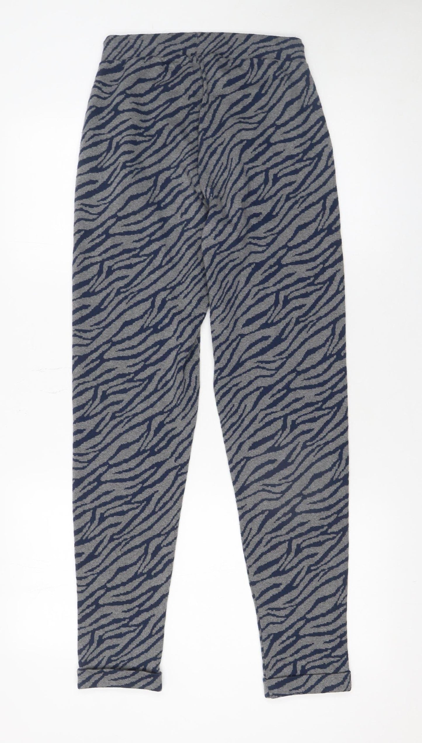 Marks and Spencer Women's Grey Animal Print Jogger Trousers Size 6