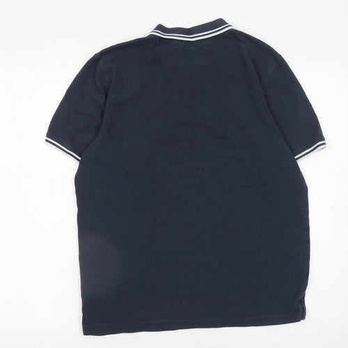 Jack Wills Men's Blue Cotton Collared Polo Shirt Size S